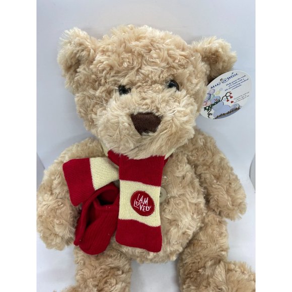 Animal Adventure Plush Bear I Am Loved Scarf Bag Satchel 14" - Picture 4 of 11